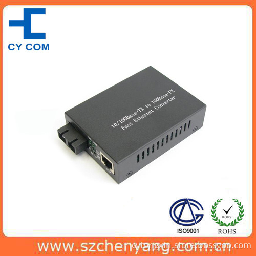 Fiber Optic Media Converter (10/100M 850nm or 1310nm dual fiber MM 2Km SC)